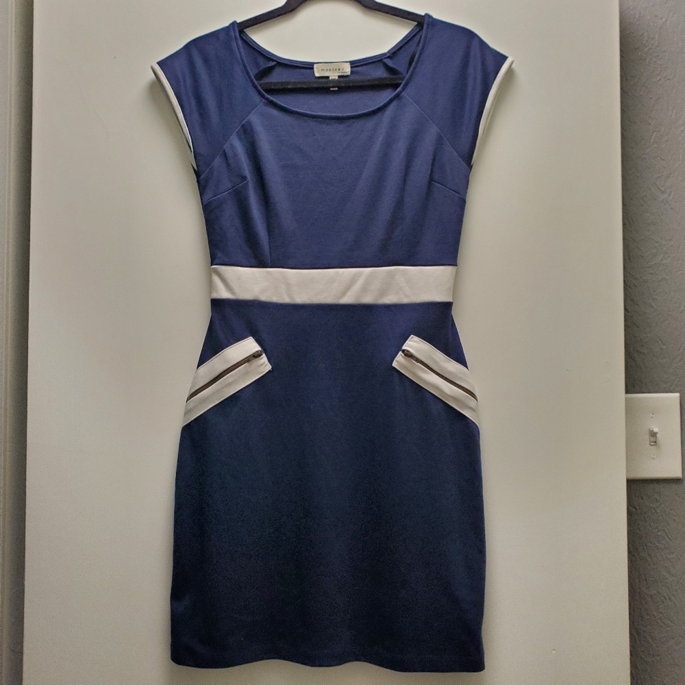 Monteau, medium, navy blue, dress